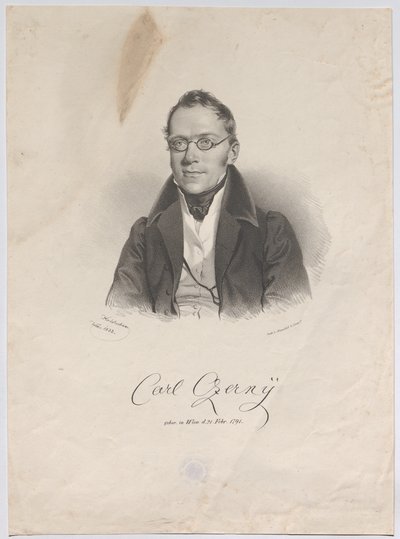Carl Czerny, syntynyt Wienissä 21. helmikuuta 1791 tekijältä Josef Kriehuber