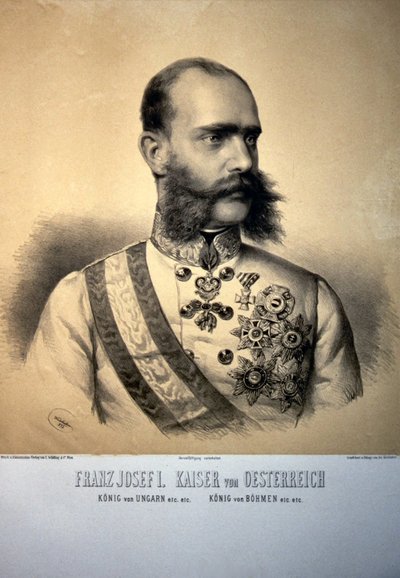 Franz Josef I. 1873 Liitoskuva tekijältä Josef Kriehuber