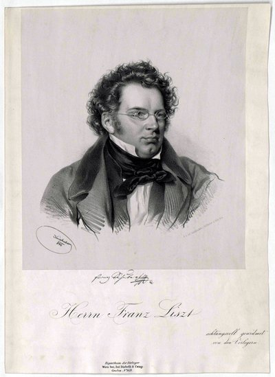 Franz Schubert Litho tekijältä Josef Kriehuber