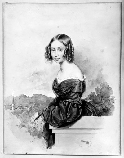 Kreivitär Natalia Alexandra von Buxhövden, naimisissa K.G. Löwenhielmin kanssa tekijältä Josef Kriehuber