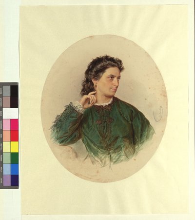 Karoline (?) Jagemann, taidemaalari Ferdinand Jagemannin sisar. tekijältä Josef Kriehuber