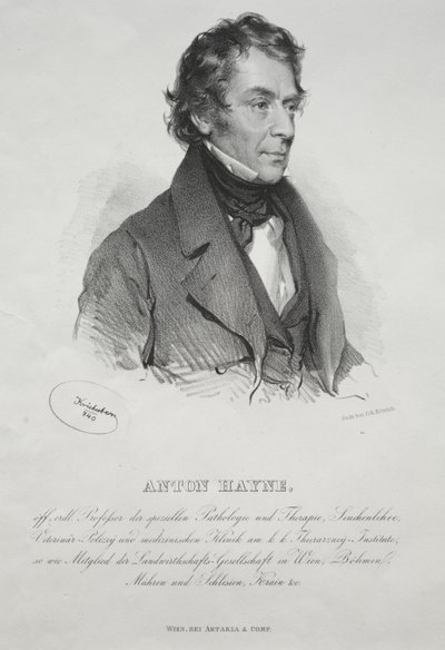 Tohtori Anton Haynen muotokuva tekijältä Josef Kriehuber
