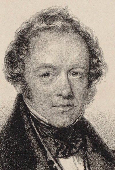 Muotokuva säveltäjä Peter Joseph von Lindpaintnerista 1791-1856, n. 1830. tekijältä Josef Kriehuber