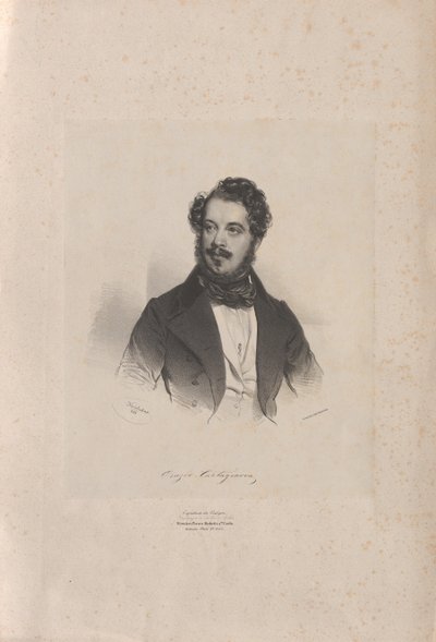 Oopperalaulaja Giovanni Orazio Cartagenovan muotokuva 1800-1841, 1838. tekijältä Josef Kriehuber