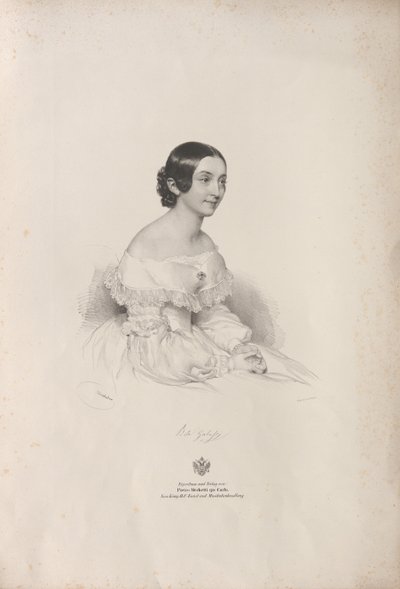 Oopperalaulaja Rita Gabussin muotokuva 1810-1891, 1840. tekijältä Josef Kriehuber