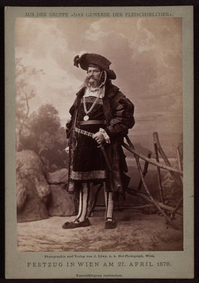 Jos. Ullmann, lihasavustaja Makart-paraatissa vuonna 1879 tekijältä Josef Löwy