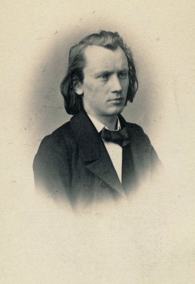 Säveltäjä Johannes Brahmsin muotokuva 1833-1897, noin 1863. tekijältä Josef Löwy