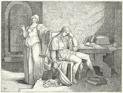Enzio Sardinialainen, Pyhän Rooman keisarin Frederick II:n avioton poika, lombardiguelfien vankeudessa tekijältä Josef Mathias (after) Trenkwald