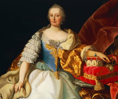 Maria Theresan muotokuva Itävallasta (Wien tekijältä Josef and Mayrhofer Friedrich Kiss