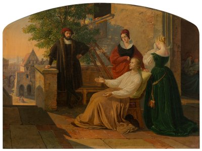 Lucas van Leydenin viimeiset hetket, 1843 tekijältä Josef Mánes