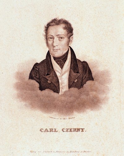 Carl Czernyn muotokuva (litografia tekijältä Josef Nikolaus Kriehuber