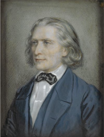 Franz Lisztin muotokuva 1811-1886, 1856 tekijältä Josef Nikolaus Kriehuber