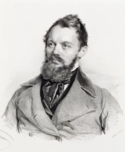 Heinrich Lauben muotokuva (Sprottau tekijältä Josef Nikolaus Kriehuber