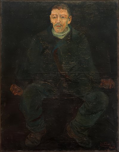 Istuva mies sinisessä puvussa tekijältä Josef Scharl