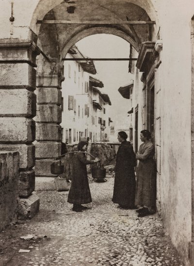 Albumi "Oma maailmansota - muistoja Lounaisrintamasta Kärntenissä, Italiassa, Trentino-Alto Adige) 31.3.1915-12.11.1918 - Josef Zohles Wien": näkymä Toniasta (m/w kuva) tekijältä Josef Zohles