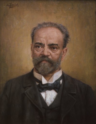 Antonín Dvořák, noin 1901 (öljy kankaalle) tekijältä Josef Ženíšek