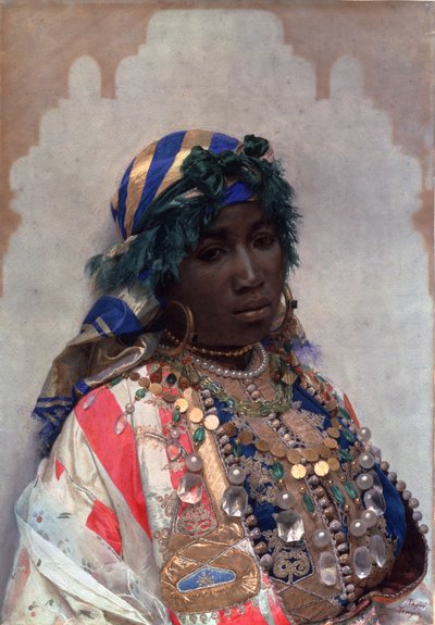Tangerian kaunotar, n. 1876 (wc paperilla) tekijältä Josep Tapiro Baro