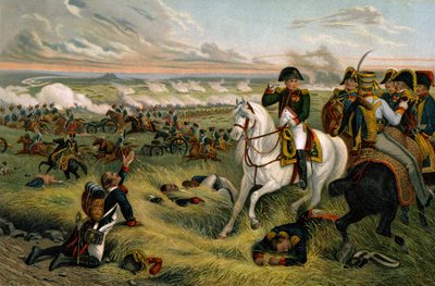 Historia. Ranska. Ranskan I. valtakunta. Napoleon Ist Wagramin taistelussa. tekijältä Joseph Louis Hippolyte (after) Bellange