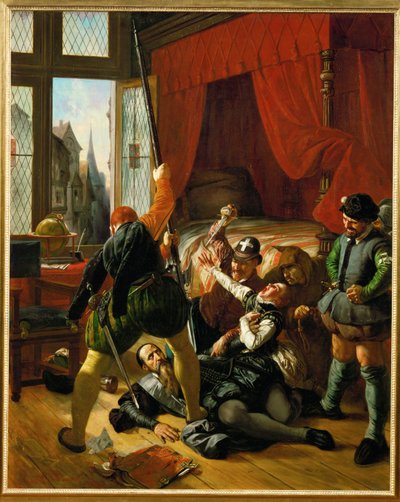 Kohtaus Pyhän Bartolomeuksen yöstä (maalaus kankaalle) tekijältä Joseph Nicolas Robert Fleury