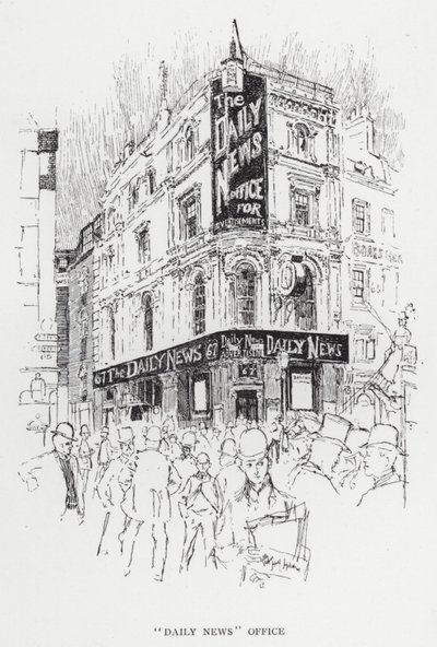 "Daily News" -toimisto (litho) tekijältä Joseph (after) Pennell
