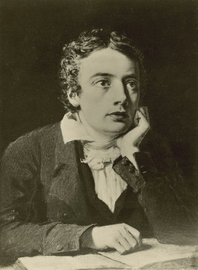 John Keats, englantilainen runoilija (litho) tekijältä Joseph (after) Pennell