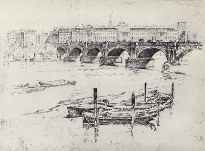Somerset House (litho) tekijältä Joseph (after) Pennell