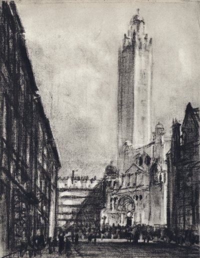 Katedraali, Westminster (litho) tekijältä Joseph (after) Pennell