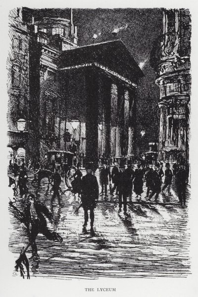 Lyseum (litho) tekijältä Joseph (after) Pennell