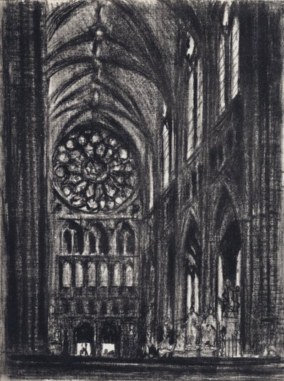 Transept, Westminster (litho) tekijältä Joseph (after) Pennell