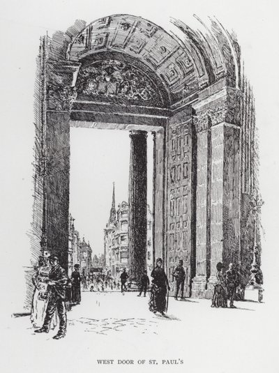 St Paulin länsiovi (litho) tekijältä Joseph (after) Pennell
