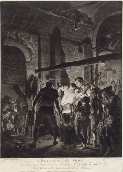 Seppäpaja, kaiverrus Richard Earlom (1743-97) tekijältä Joseph (after) Wright of Derby