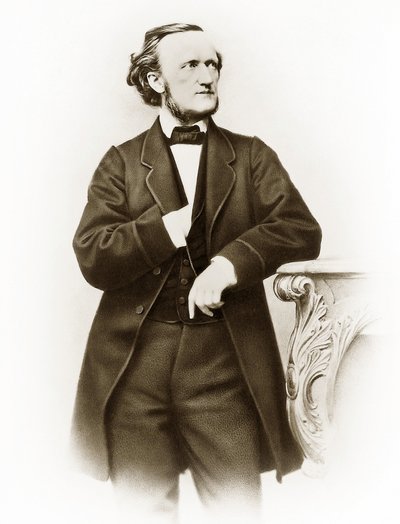 Richard Wagnerin (1813-1883) muotokuva, saksalainen säveltäjä Joseph Albert (1825-1886) tekijältä Joseph Albert