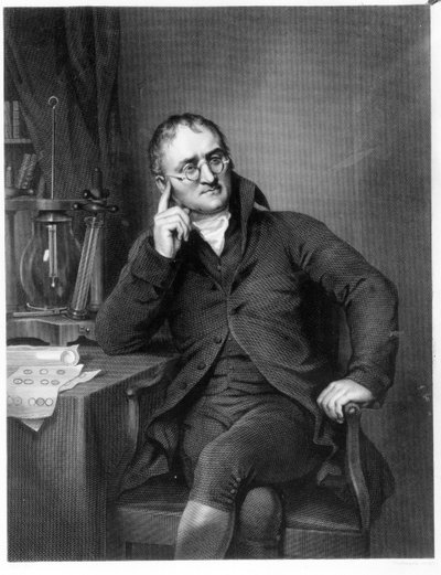 John Dalton, kaiverrettu William Henry Worthingtonin toimesta, noin 1814. tekijältä Joseph Allen