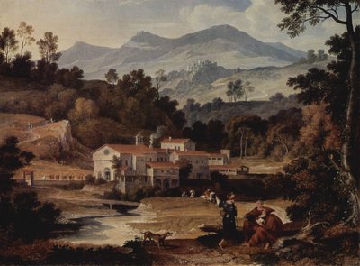 Saksa: Das Kloster San Francesco im Sabinergebirge bei Rom San Francesco di Civitellan luostari Sabine-vuorilla. tekijältä Joseph Anton Koch