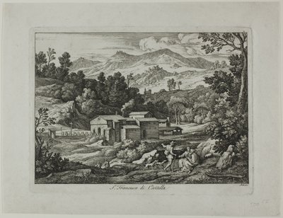 San Francesco di Civitellan luostari Sabine-vuorilla tekijältä Joseph Anton Koch