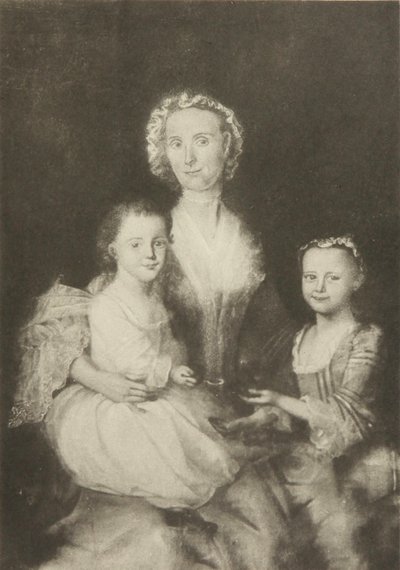 Anne Butterfield Tucker ja hänen lapsensa Elizabeth ja Nathaniel tekijältä Joseph Blackburn