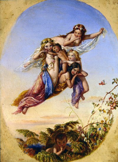 The Changeling "ihastuttava poika, joka varastettiin Intian kuninkaalta" (öljy paneelissa) tekijältä Joseph Bouvier