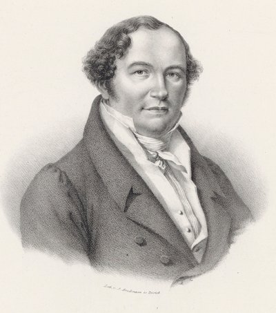 Säveltäjä Conradin Kreutzerin muotokuva 1780-1849. tekijältä Joseph Brodtmann