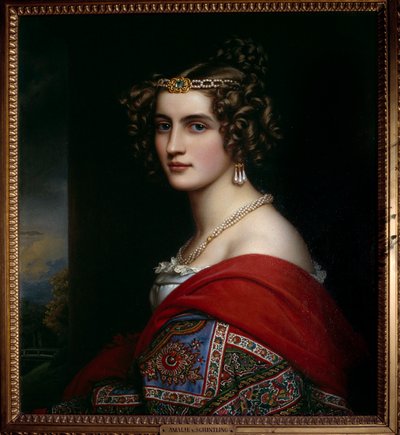 Amalie von Schintlingin muotokuva Josef Karl Stielerin (1781-1858) maalaus 1831 München. Chateau De Nymphenburg tekijältä Joseph Carl Stieler