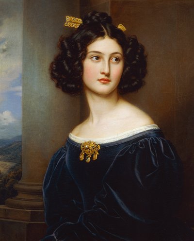 Nanette Kaulan muotokuva (1812 - 1876) tekijältä Joseph Carl Stieler
