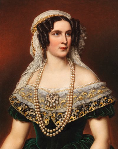 Baijerin kuningatar Teresen muotokuva 1792-1854, 1855. tekijältä Joseph Carl Stieler