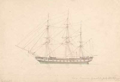 Lordi Cravenin huvivene, 23. heinäkuuta 1817 tekijältä Joseph Cartwright