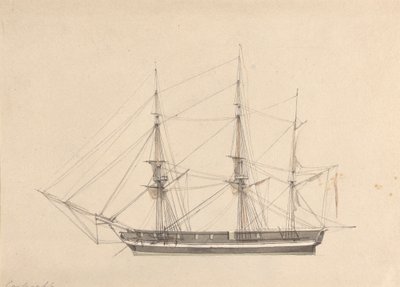 Sivunäkymä yhdestä barquesta tekijältä Joseph Cartwright