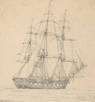 Single Fregate, Stern Forward 1813 tekijältä Joseph Cartwright