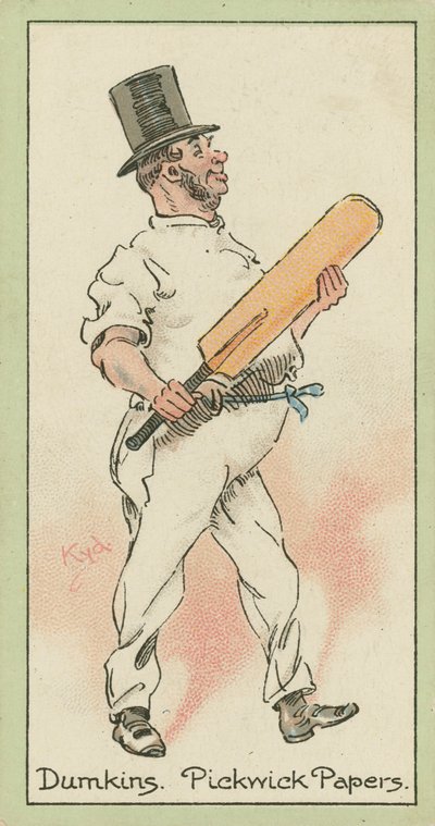 Dumkins, Pickwick Papers (värilitografia) tekijältä Joseph Clayton (1856-1937) (after) Clarke