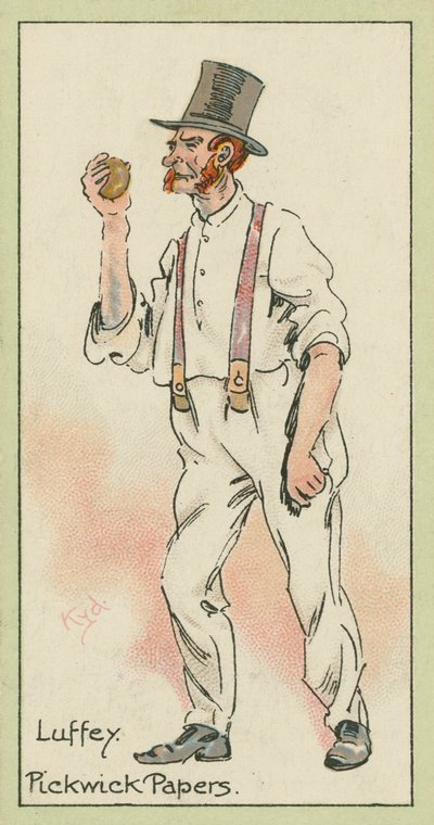 Luffey, Pickwick Papers (värilitografia) tekijältä Joseph Clayton (1856-1937) (after) Clarke