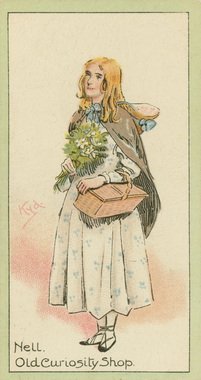 Nell, Vanha kuriositeettikauppa (värilitro) tekijältä Joseph Clayton (1856-1937) (after) Clarke