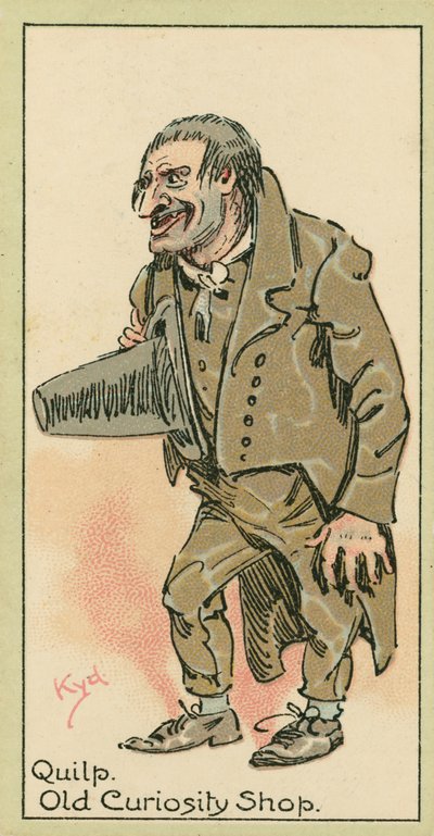 Quilp, Old Curiosity Shop (värilitografia) tekijältä Joseph Clayton (1856-1937) (after) Clarke