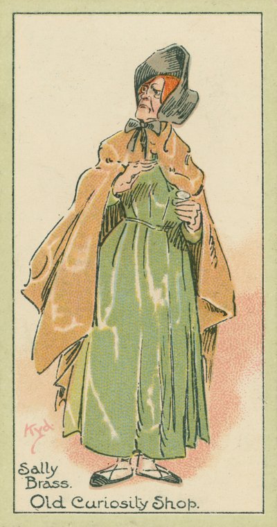 Sally Brass, Old Curiosity Shop (värilitografia). tekijältä Joseph Clayton (1856-1937) (after) Clarke