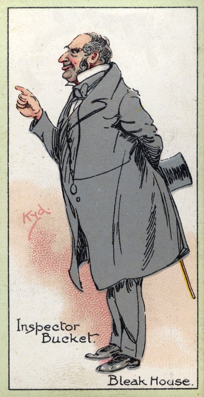 Inspector Bucket, Charles Dickensin teoksesta Bleak House, 1923 tekijältä Joseph Clayton Clarke